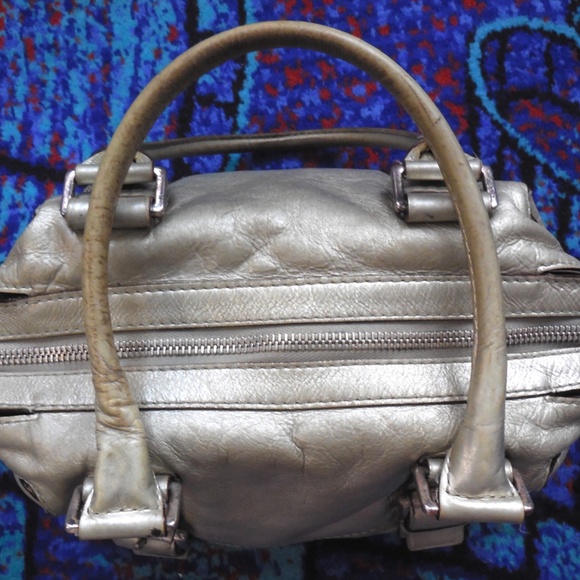 MICHAEL Kors Metallic Leather Satchel Handbag - Picture 7 of 11